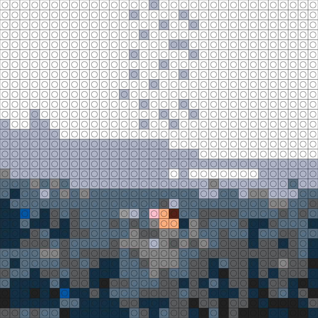 Custom Man in Sea Buildable Brick Art