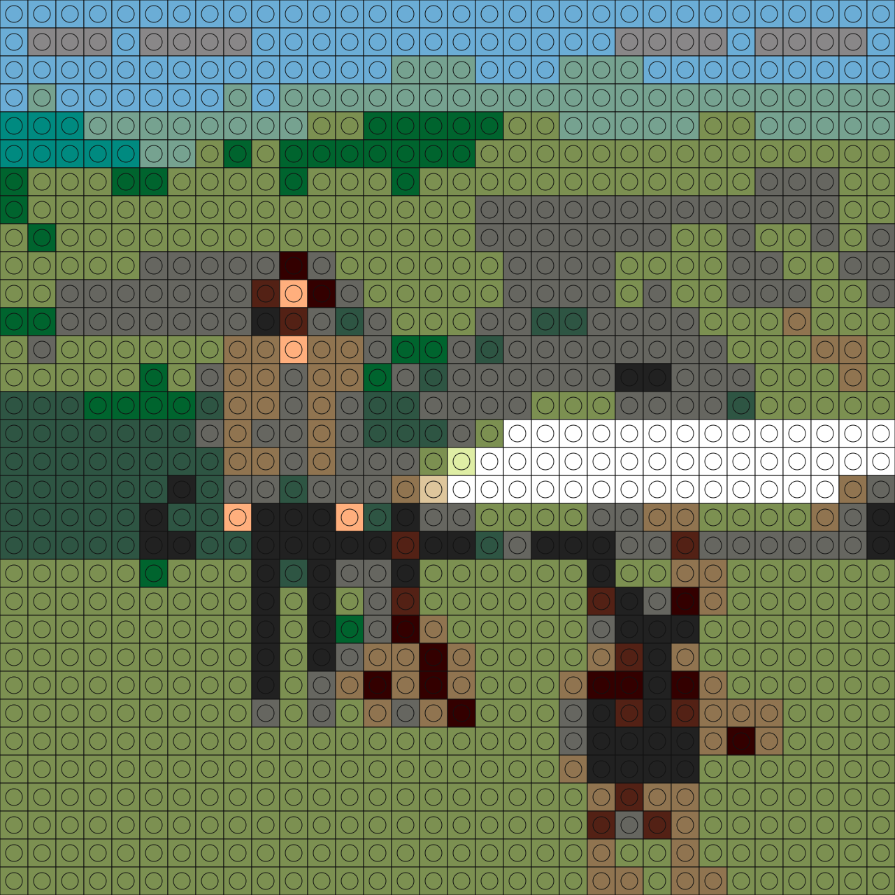 Custom Stick Season Buildable Brick Art