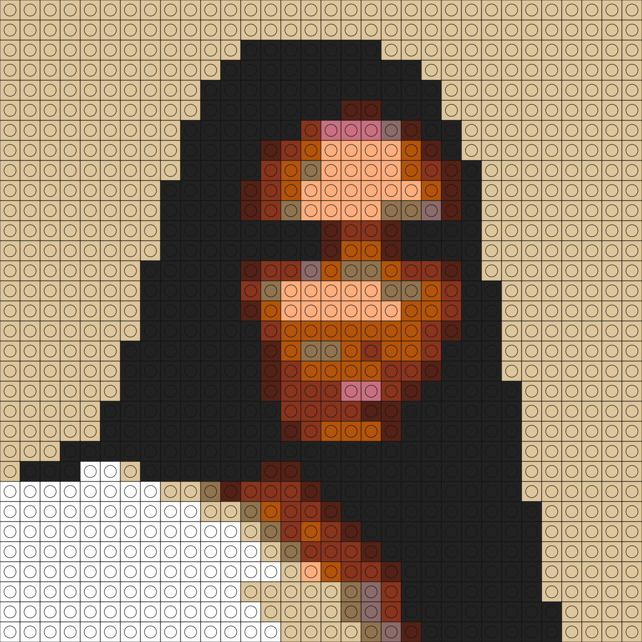 Custom Nicole Buildable Brick Art