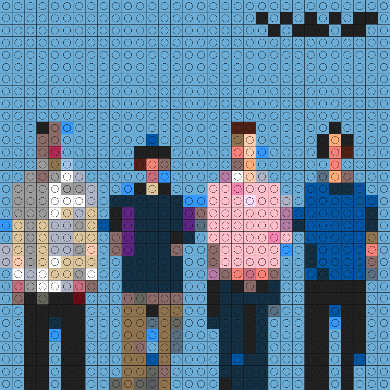 Custom Weezer Buildable Brick Art