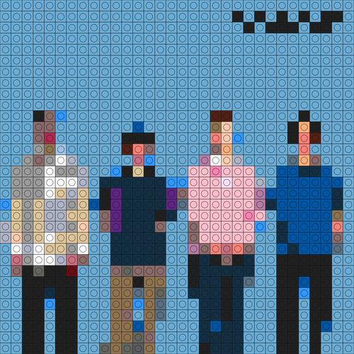 Custom Weezer Buildable Brick Art