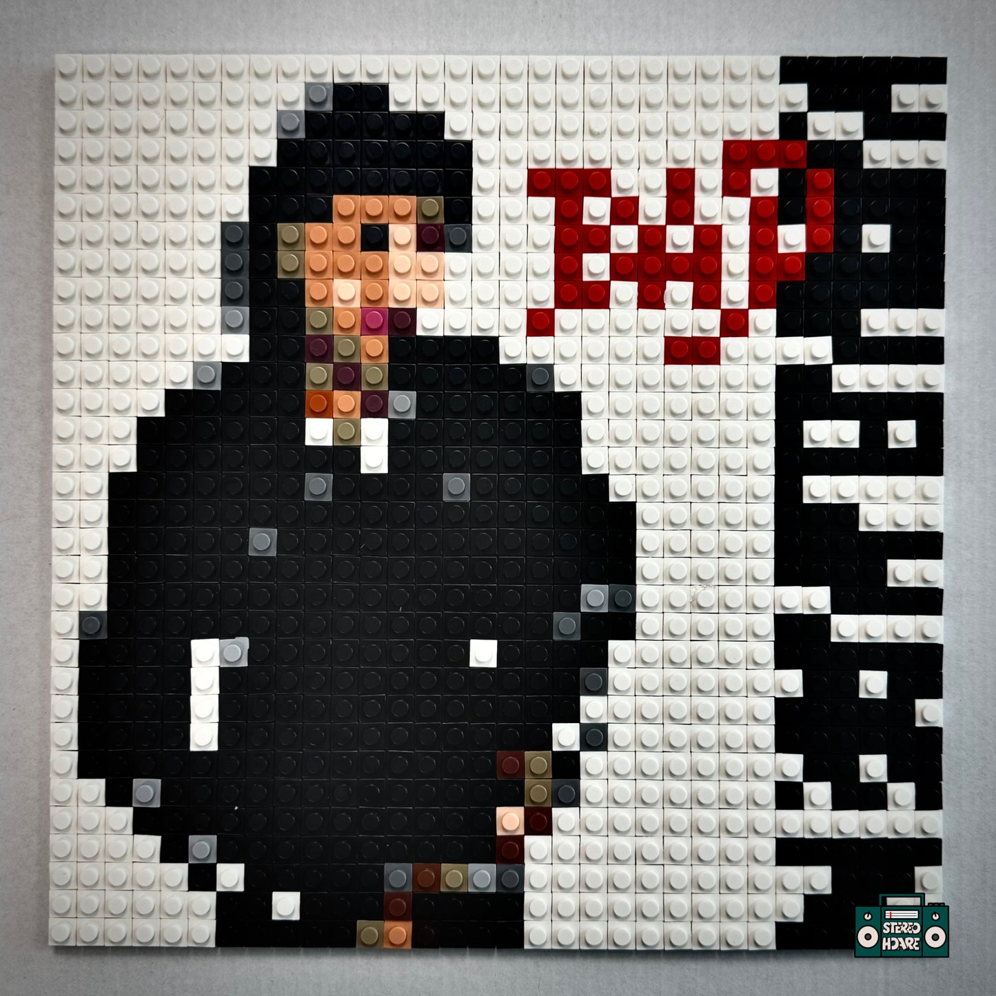 Man in the Mirror Buildable Brick Art