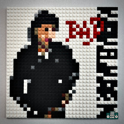 Man in the Mirror Buildable Brick Art