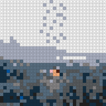 Custom Man in Sea Buildable Brick Art