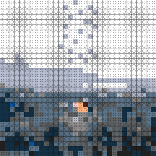 Custom Man in Sea Buildable Brick Art