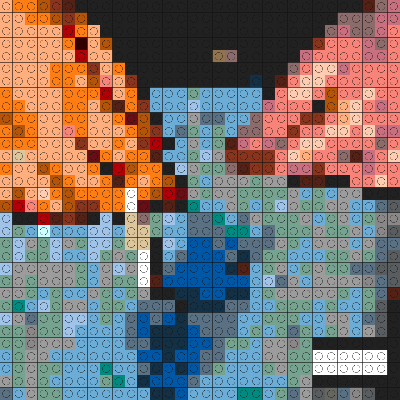 Custom Cherry Bomb Buildable Brick Art