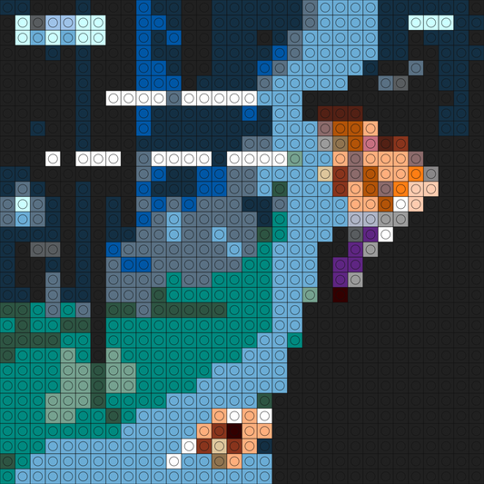 Custom Wee Small Hours Buildable Brick Art