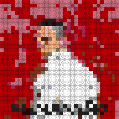 Custom El Madrileño Buildable Brick Art