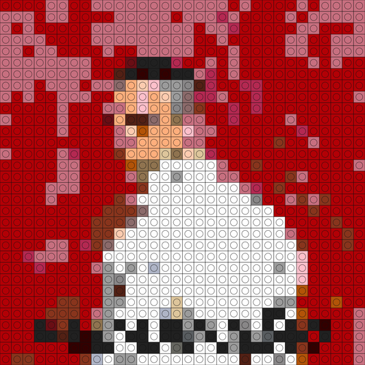 Custom El Madrileño Buildable Brick Art