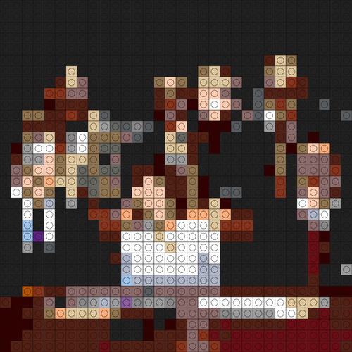 Custom Let’s Start Here Buildable Brick Art