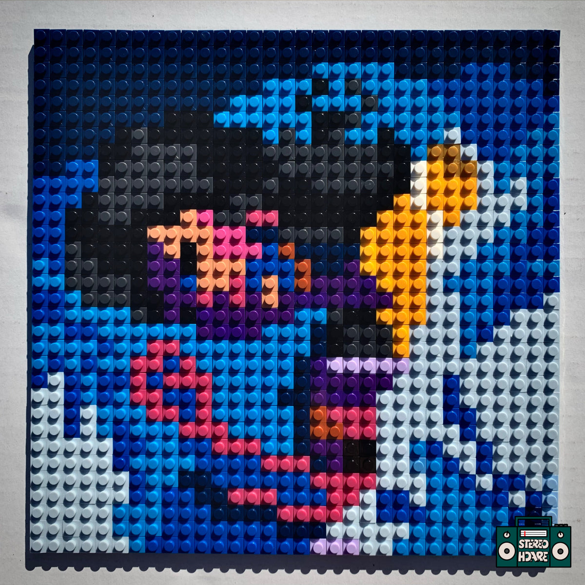 Green Light Buildable Brick Art