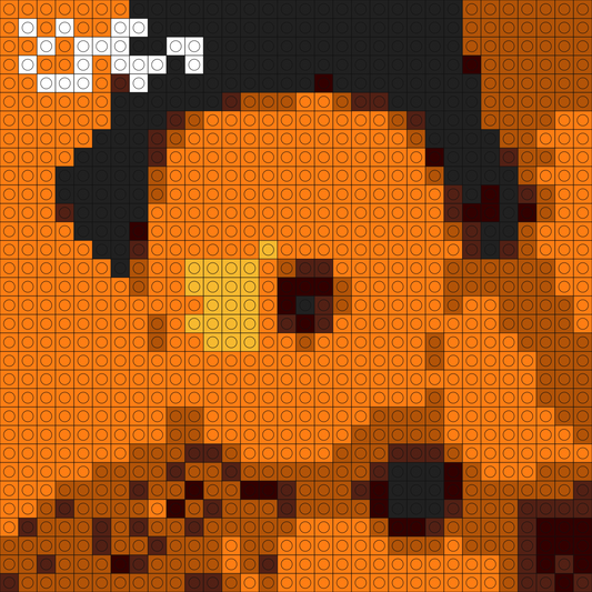 Custom Lato Arancio Buildable Brick Art