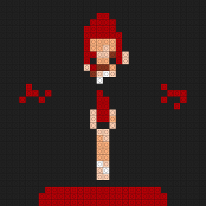 Custom Jenny Ruby Buildable Brick Art