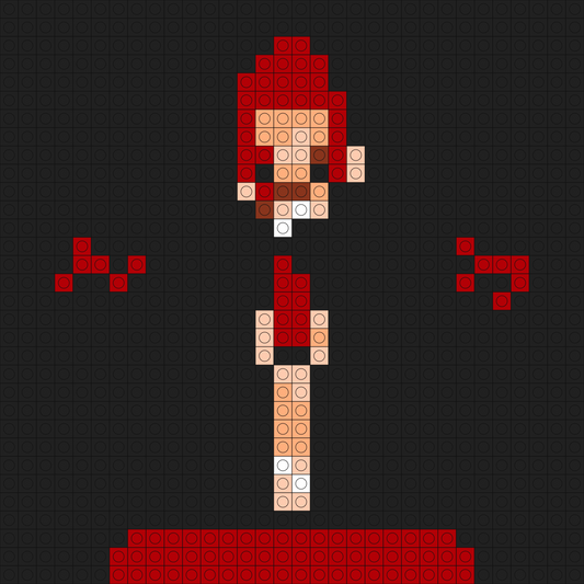 Custom Jenny Ruby Buildable Brick Art