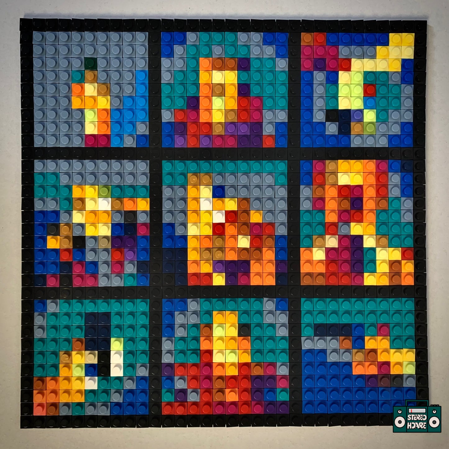 Glow In The Dark Buildable Brick Art
